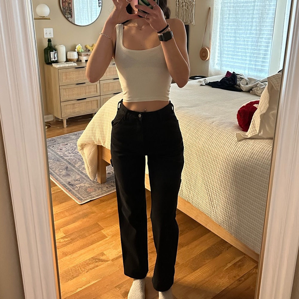 Brandy Melville High-Rise Carpenter Pants (S)